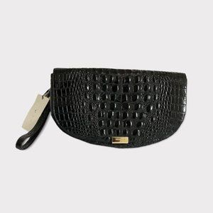 Brahmin Sandrine Black Leather Melbourne Clutch NWT